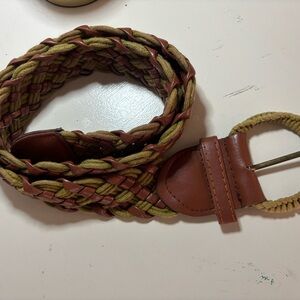 229A Braided Brown and Tan Belt